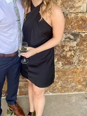 Black Halter Mini Dress